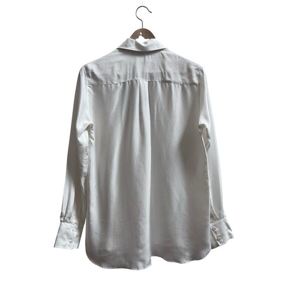 Zara Into The Classics Imperfection Mulberry Silk Button Down Blouse Oversize XS - Picture 3 of 15